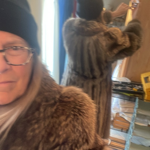 Evans FUR Full length coat- Sz 10-12 - Picture 3 of 10